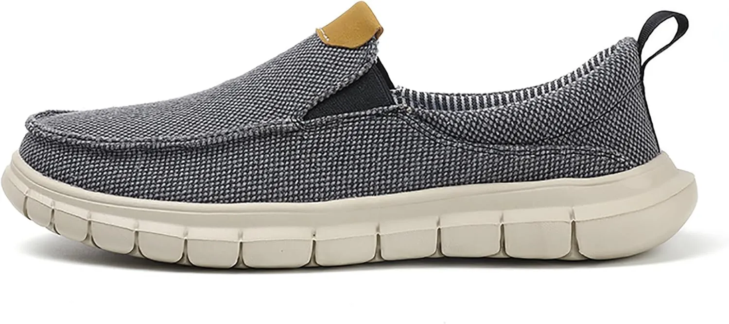Azooken Men's Loafers Walking Canvas Lightweight Csual Slip-On Shoes