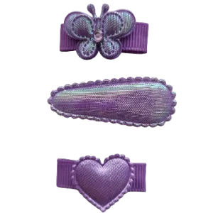 Baby Non Slip Hair Clip - Princess Orchid Set