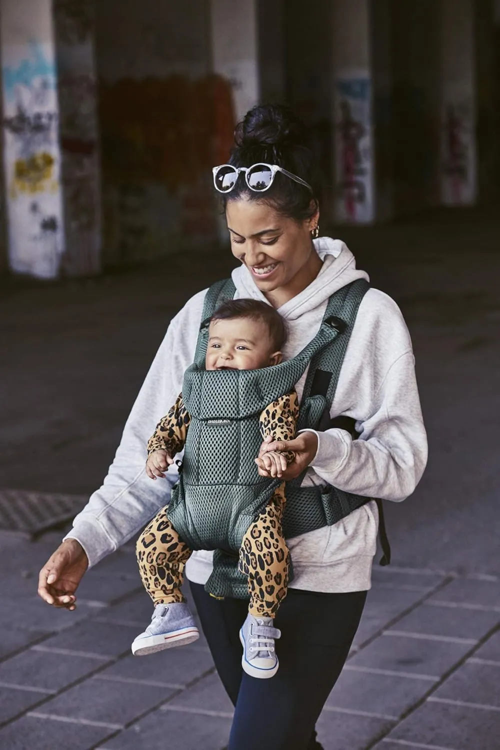 BabyBjörn Baby Carrier Free, 3D mesh, Sage Green