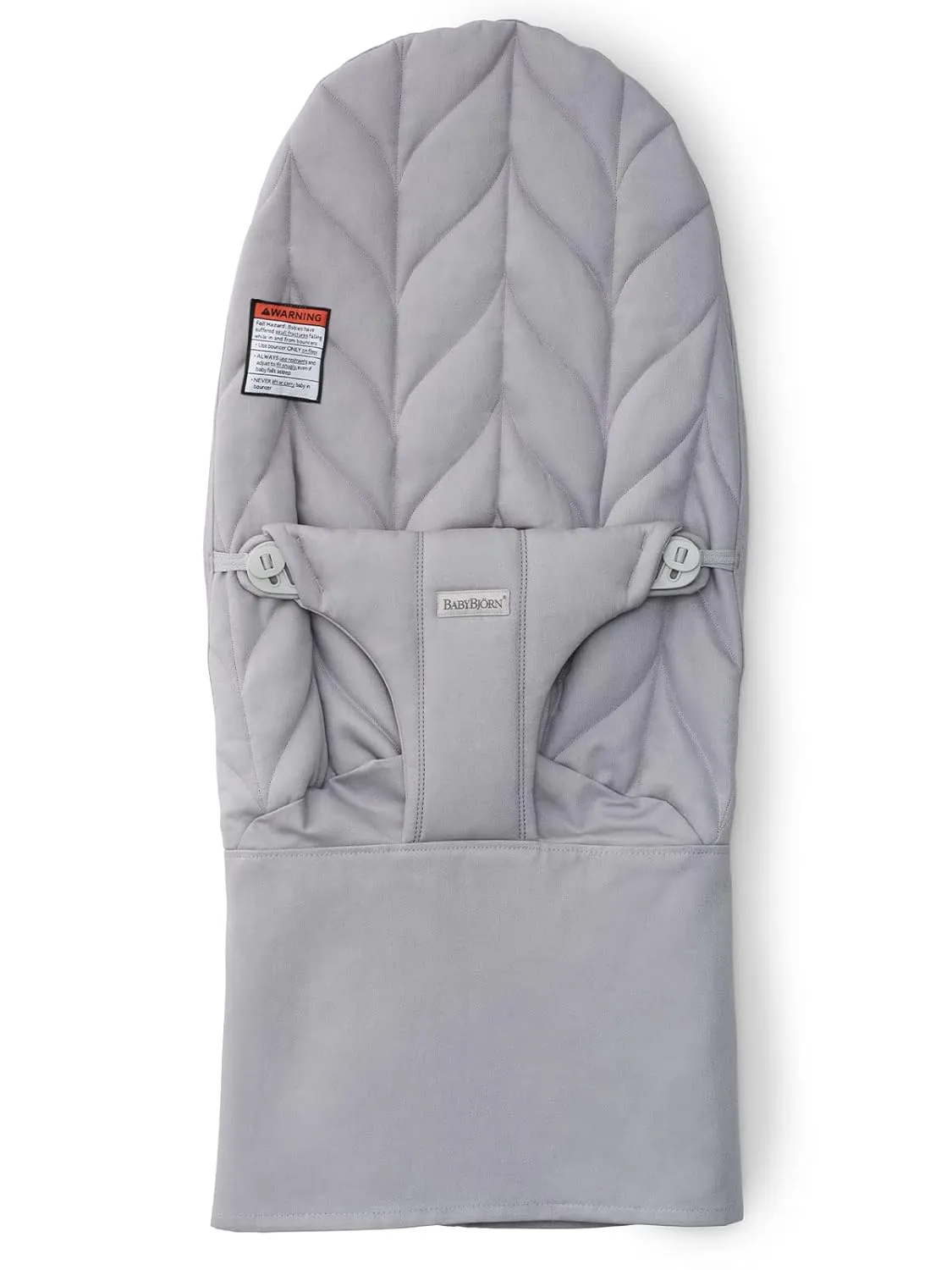 BabyBjörn Fabric Seat for Bouncer, Cotton, Petal Quilt, Light Gray