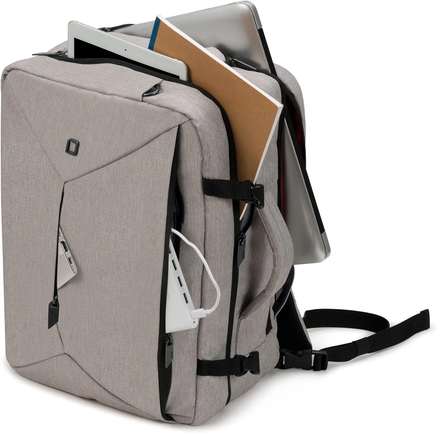 Backpack, Light Grey, 15.6