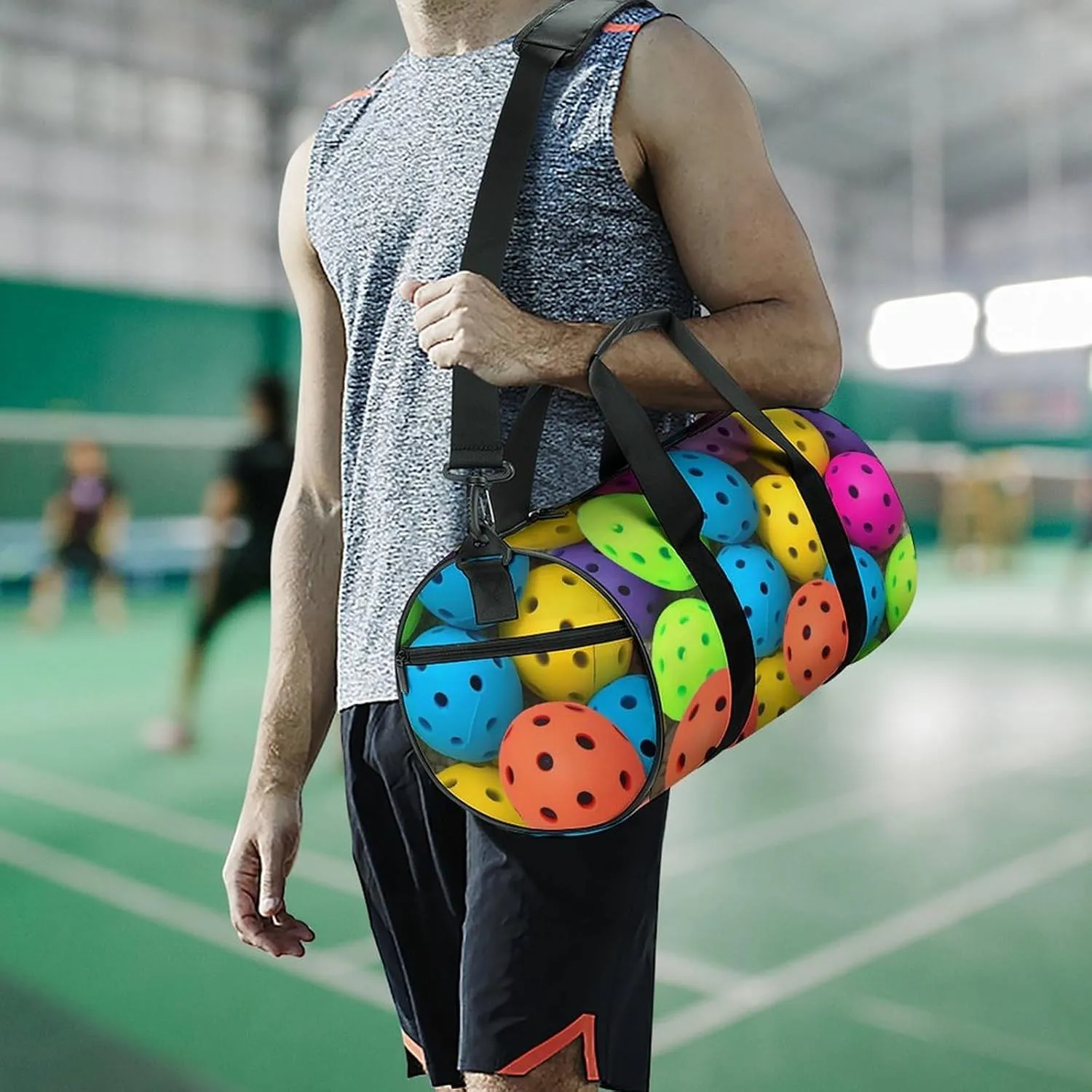 Ball Duffel Bag for Men Women Gym Bag Sports Small Overnight Bag for Travel Weekender, 17.7in/9in/9in, XB0606009