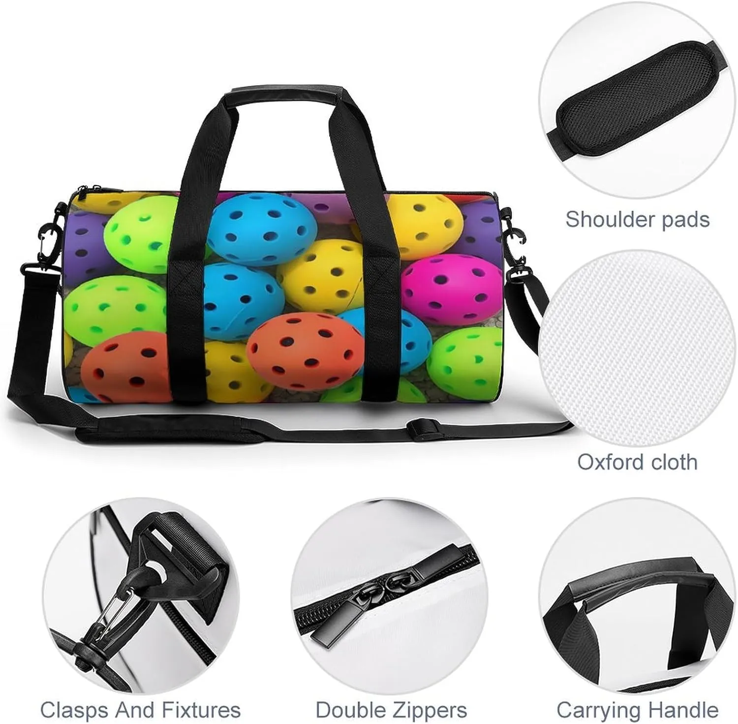 Ball Duffel Bag for Men Women Gym Bag Sports Small Overnight Bag for Travel Weekender, 17.7in/9in/9in, XB0606009