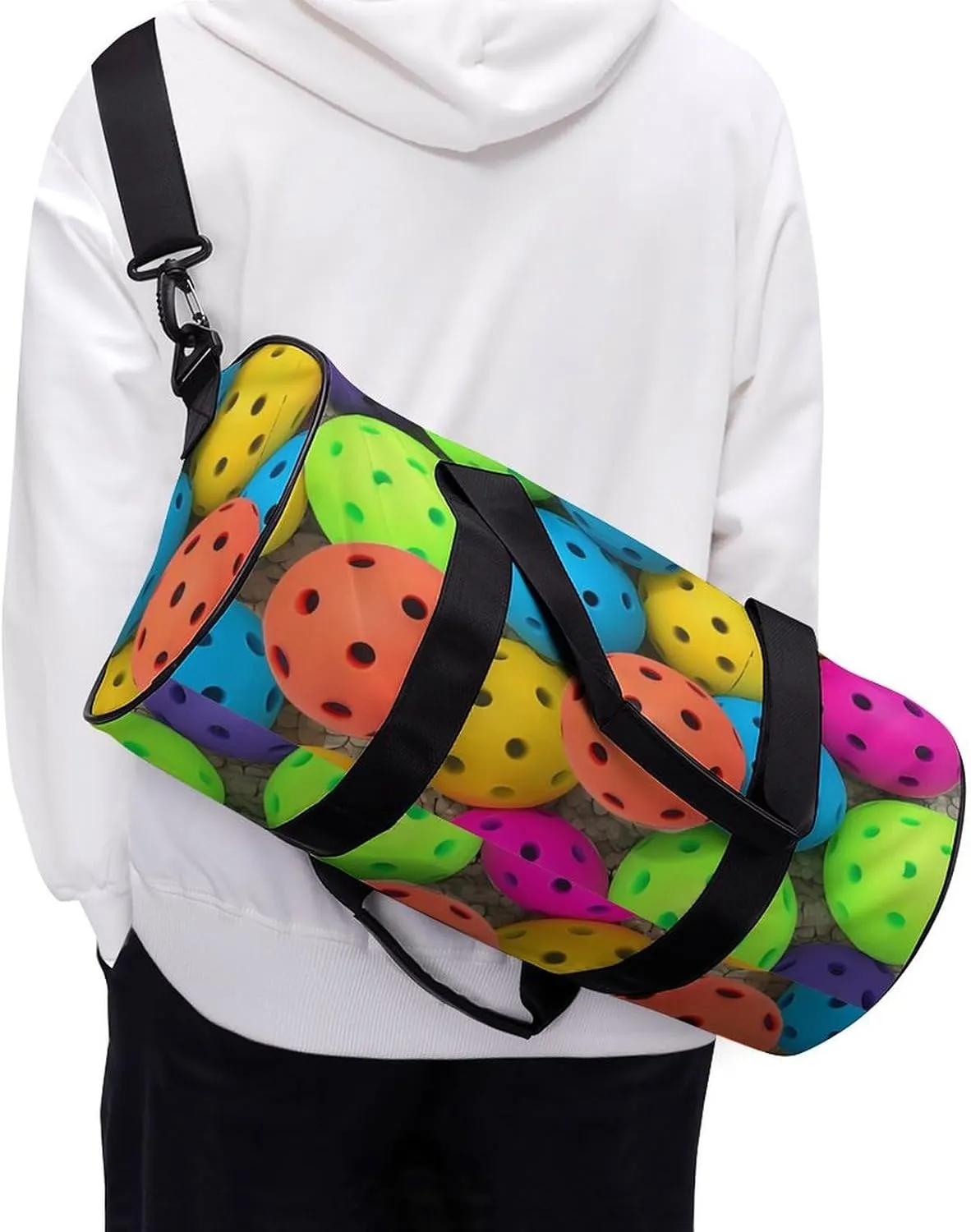 Ball Duffel Bag for Men Women Gym Bag Sports Small Overnight Bag for Travel Weekender, 17.7in/9in/9in, XB0606009