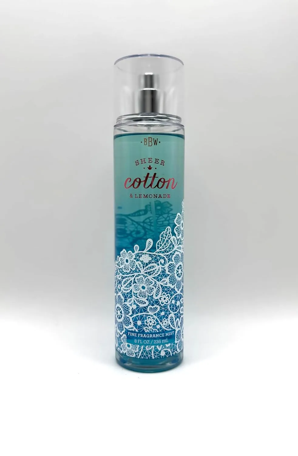 BBW Sheer Cotton & Lemonade Fine Fragrance Mist, 8 fl oz, Floral Design