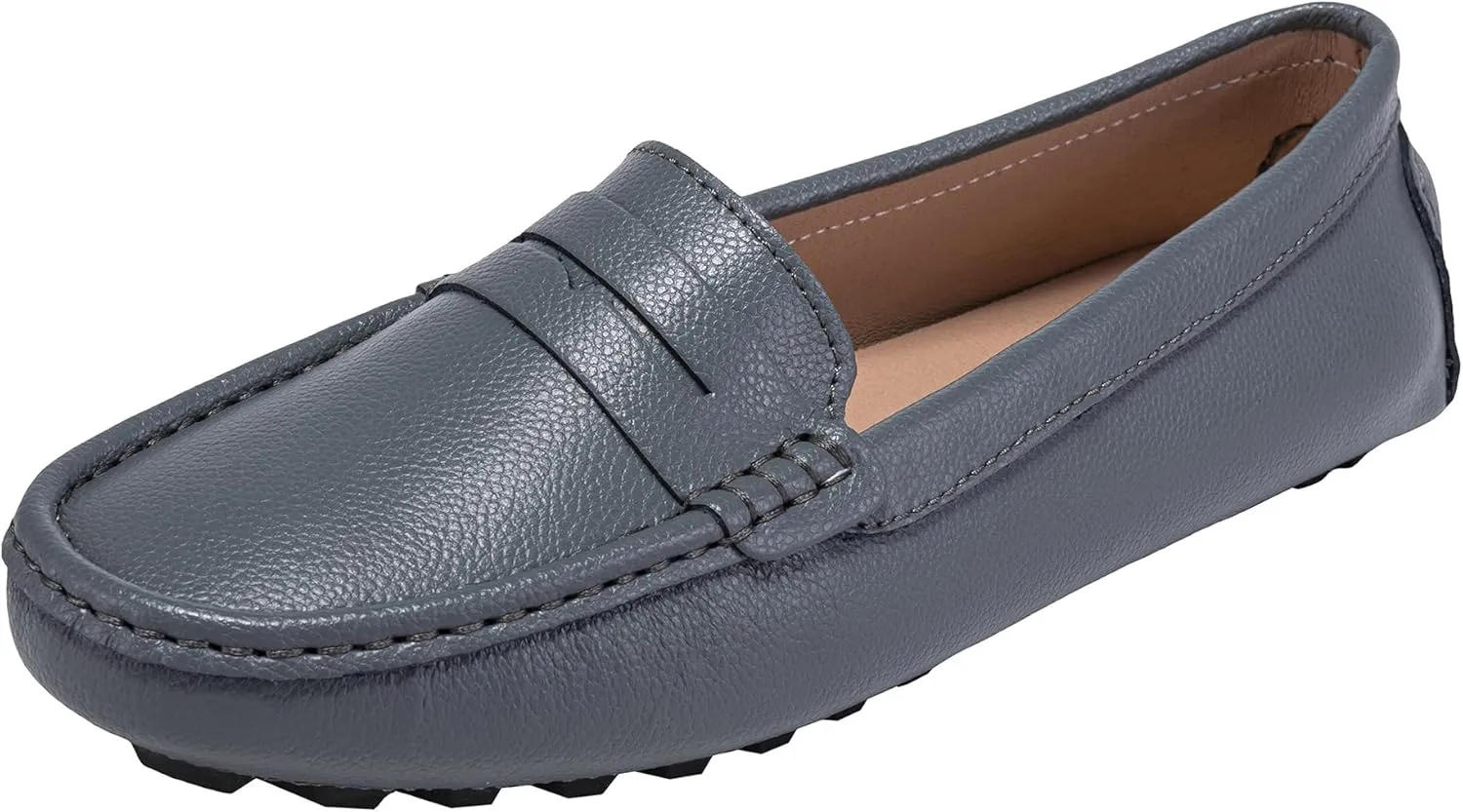 BEAUSEEN Women's Genuine Leather Penny Loafers Classic Driving Moccasins Casual Slip On Comfort Women Loafer Shoes