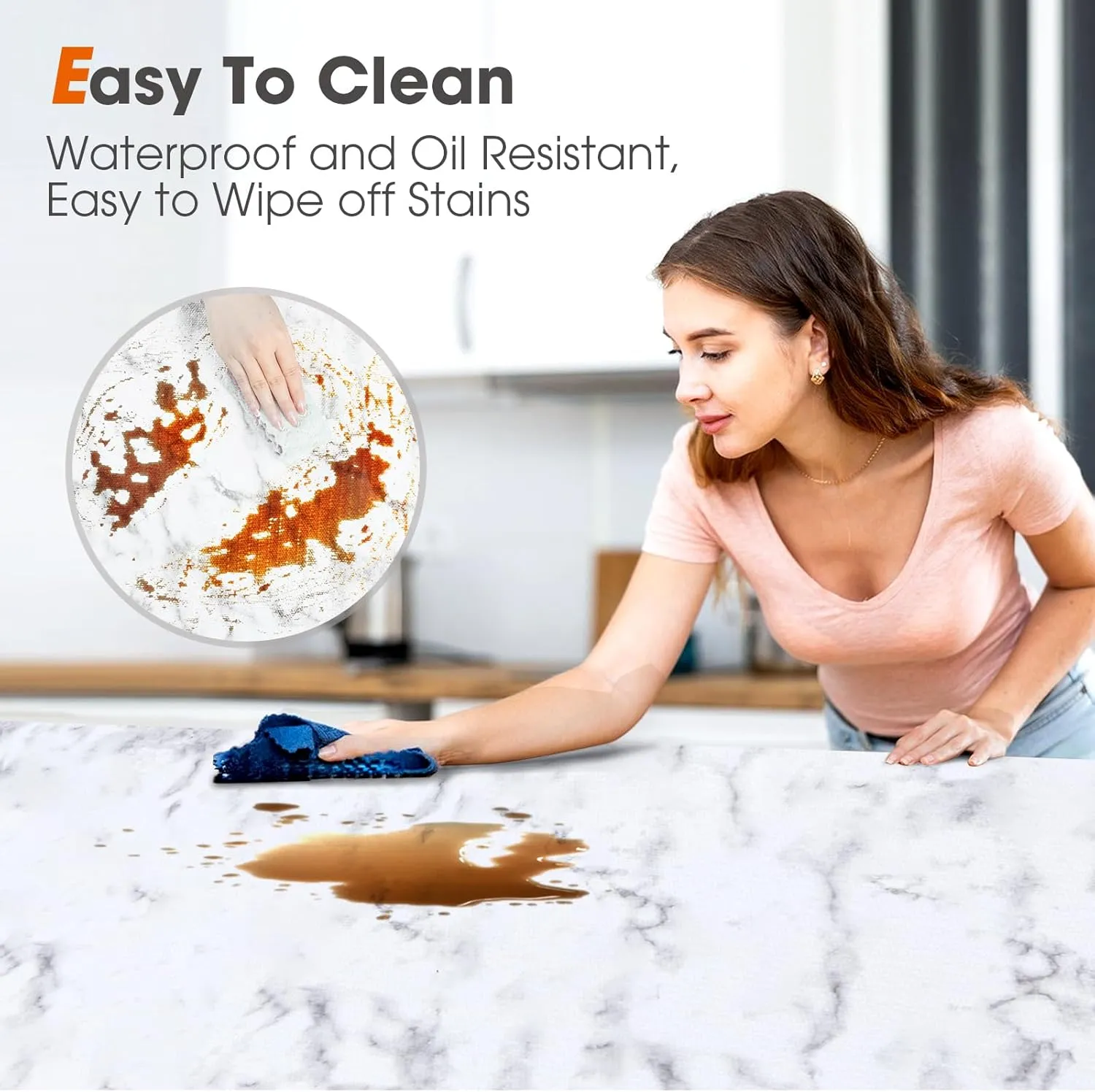Beautysaid Shelf and Drawer Liner for Ktichen Cabinet, Non Adhesive Non Slip Shelf Paper Waterproof Washable Thickened for Dresser Pantry Shelve Bathroom Protector Liner(Marble,12 in x 20 FT)