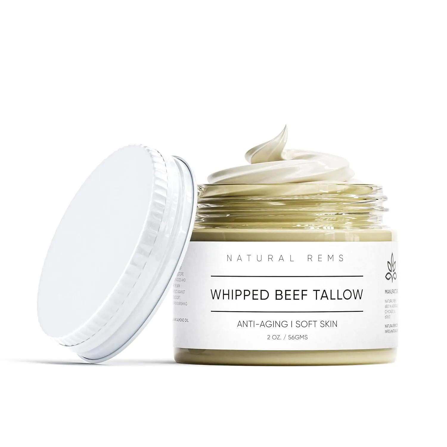 Beef Tallow - Deeply Hydrate - Moisturizing Skincare - Essential For Skin - Beef Tallow & Almond Oil Combination - Balm For Dry & Sensitive Skin - Elasticity & Healthy Complexion