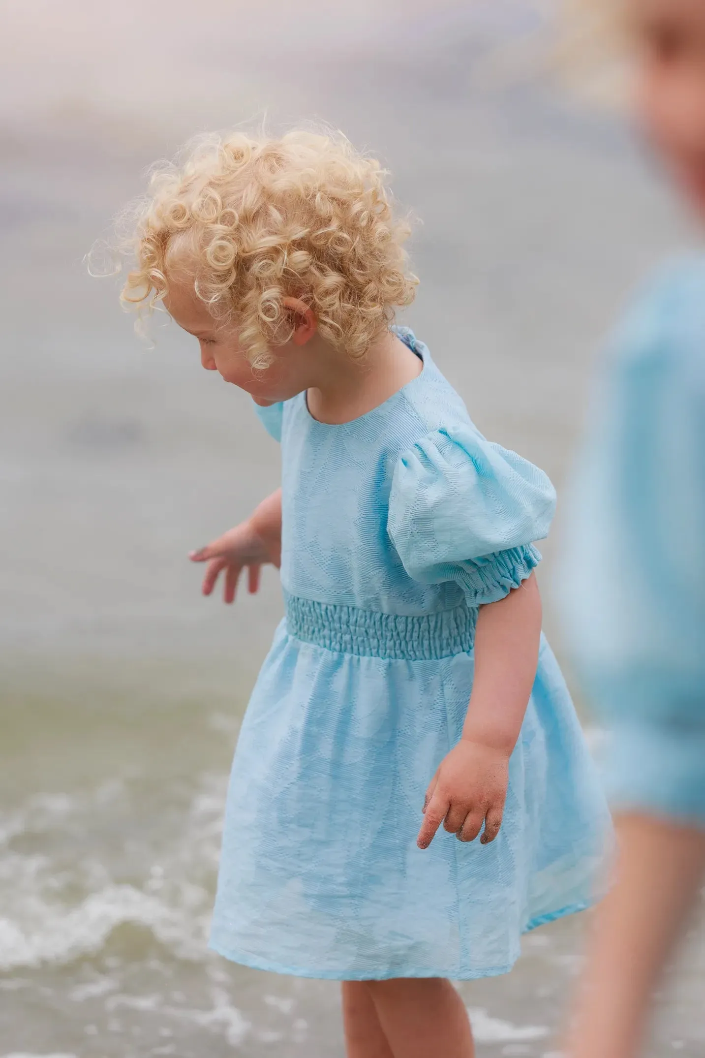 Belle Flower Barnekjole - Airy Blue