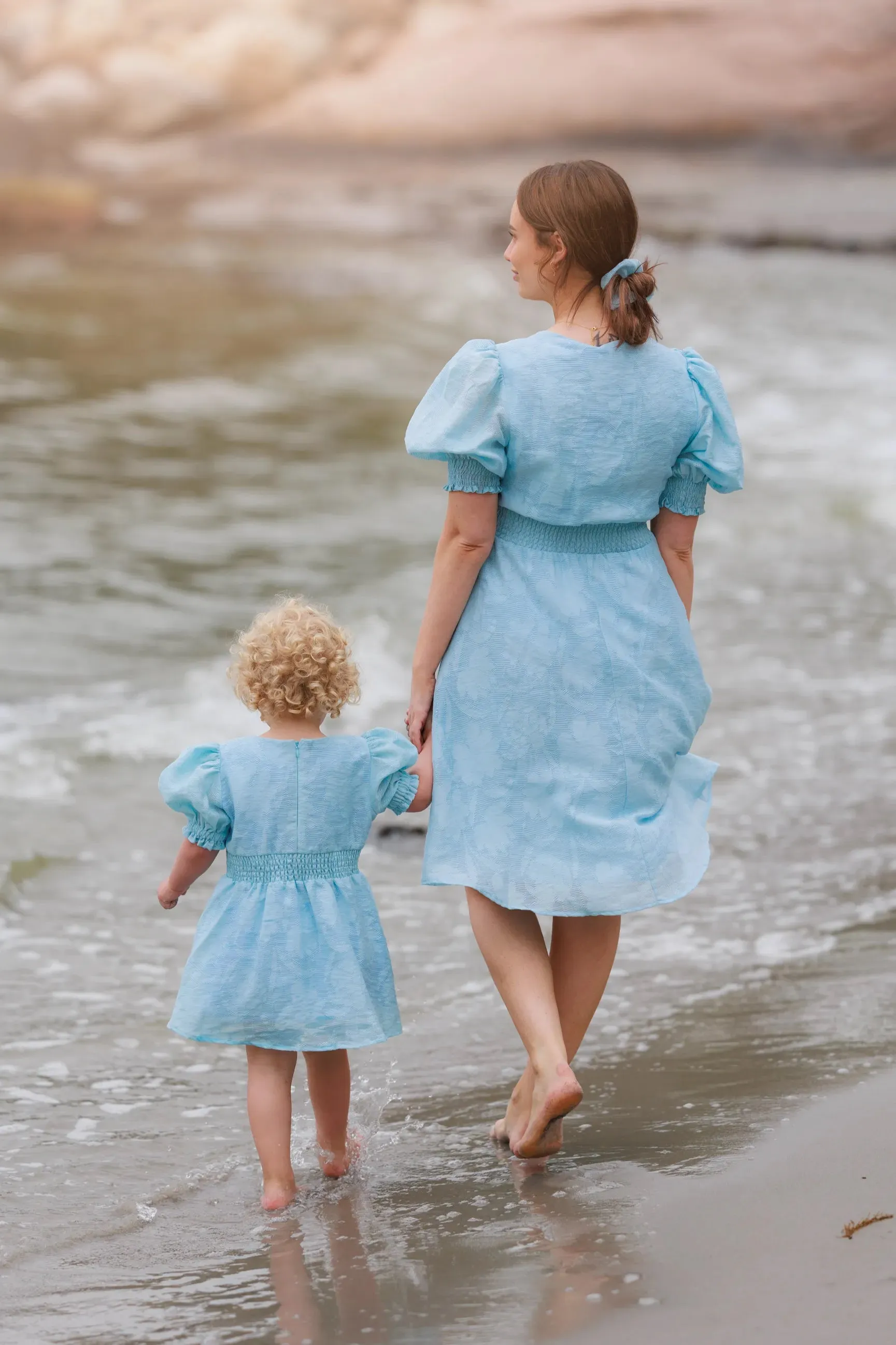 Belle Flower Barnekjole - Airy Blue