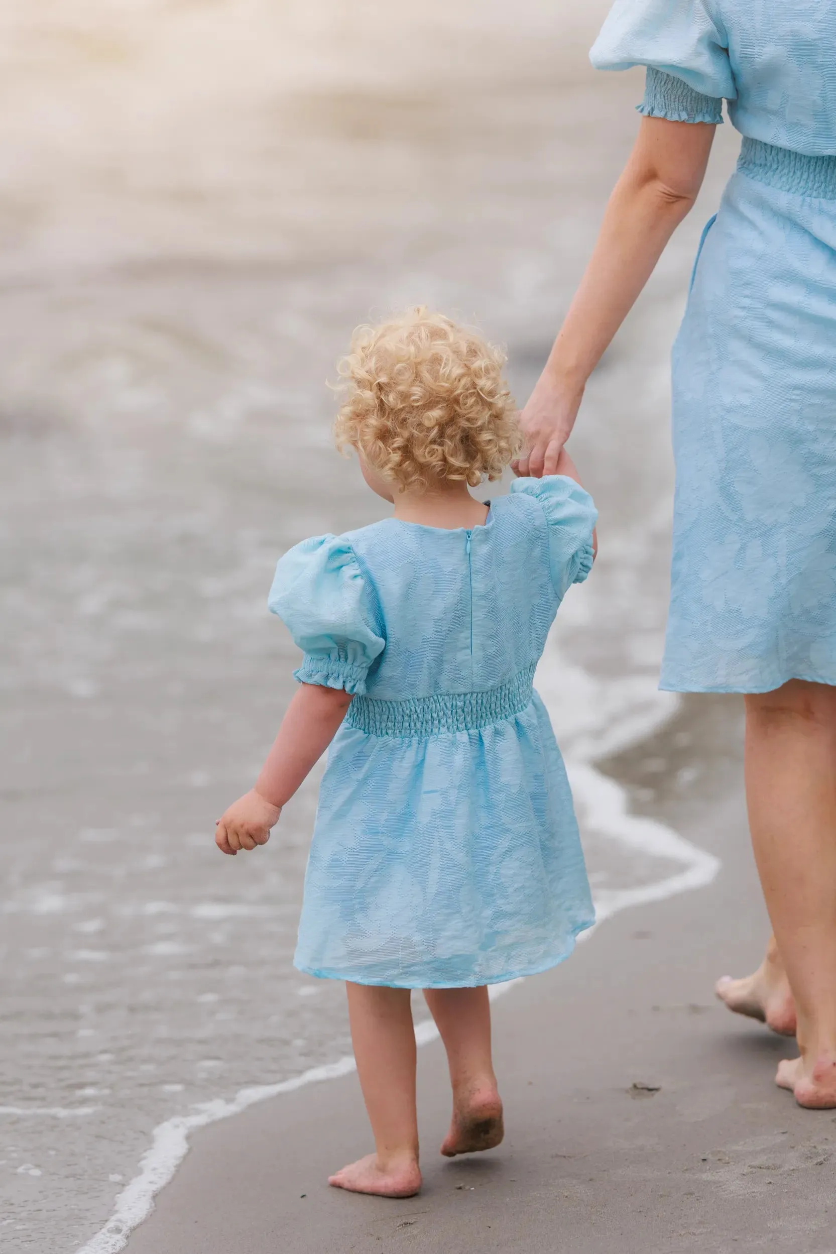 Belle Flower Barnekjole - Airy Blue