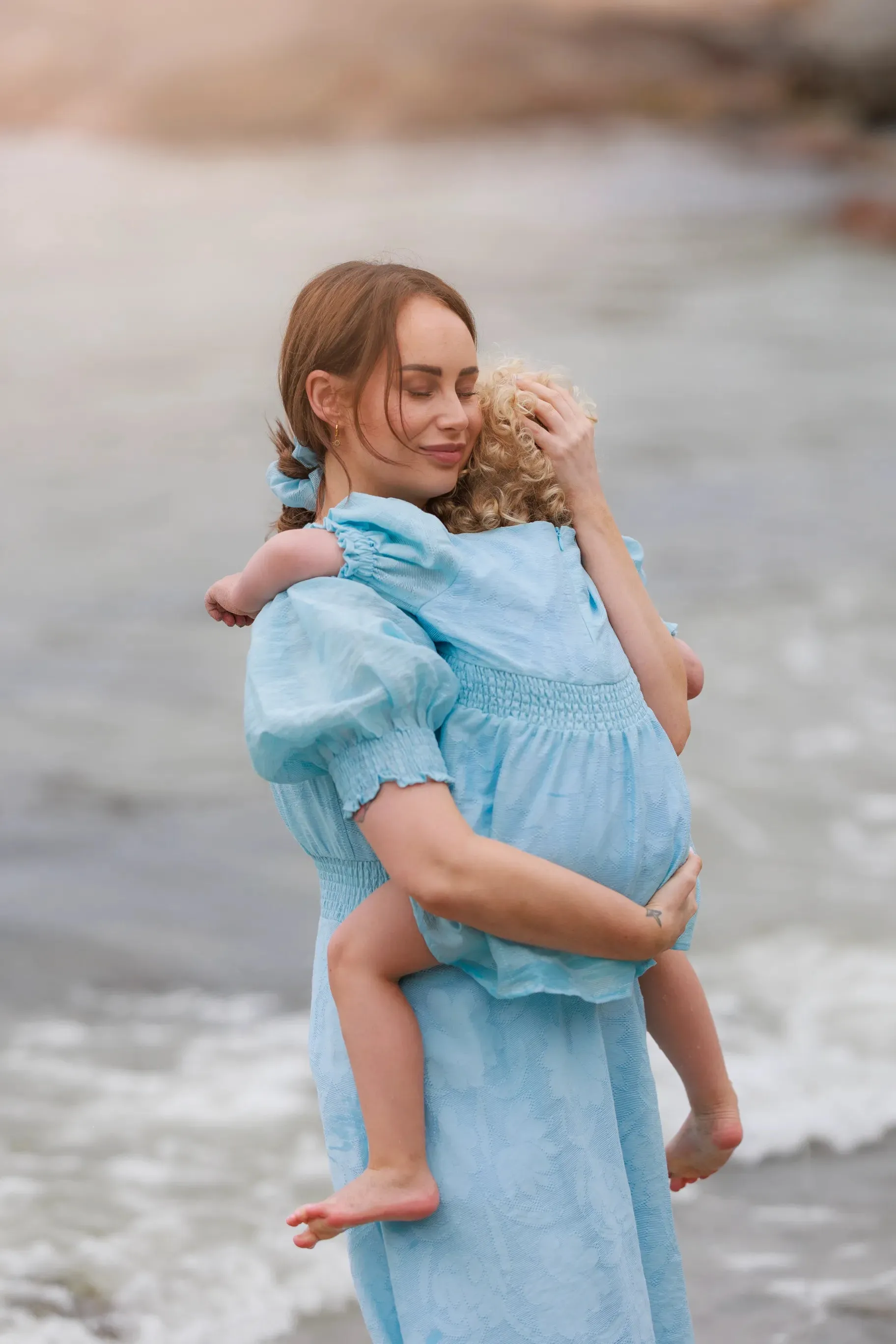 Belle Flower Barnekjole - Airy Blue