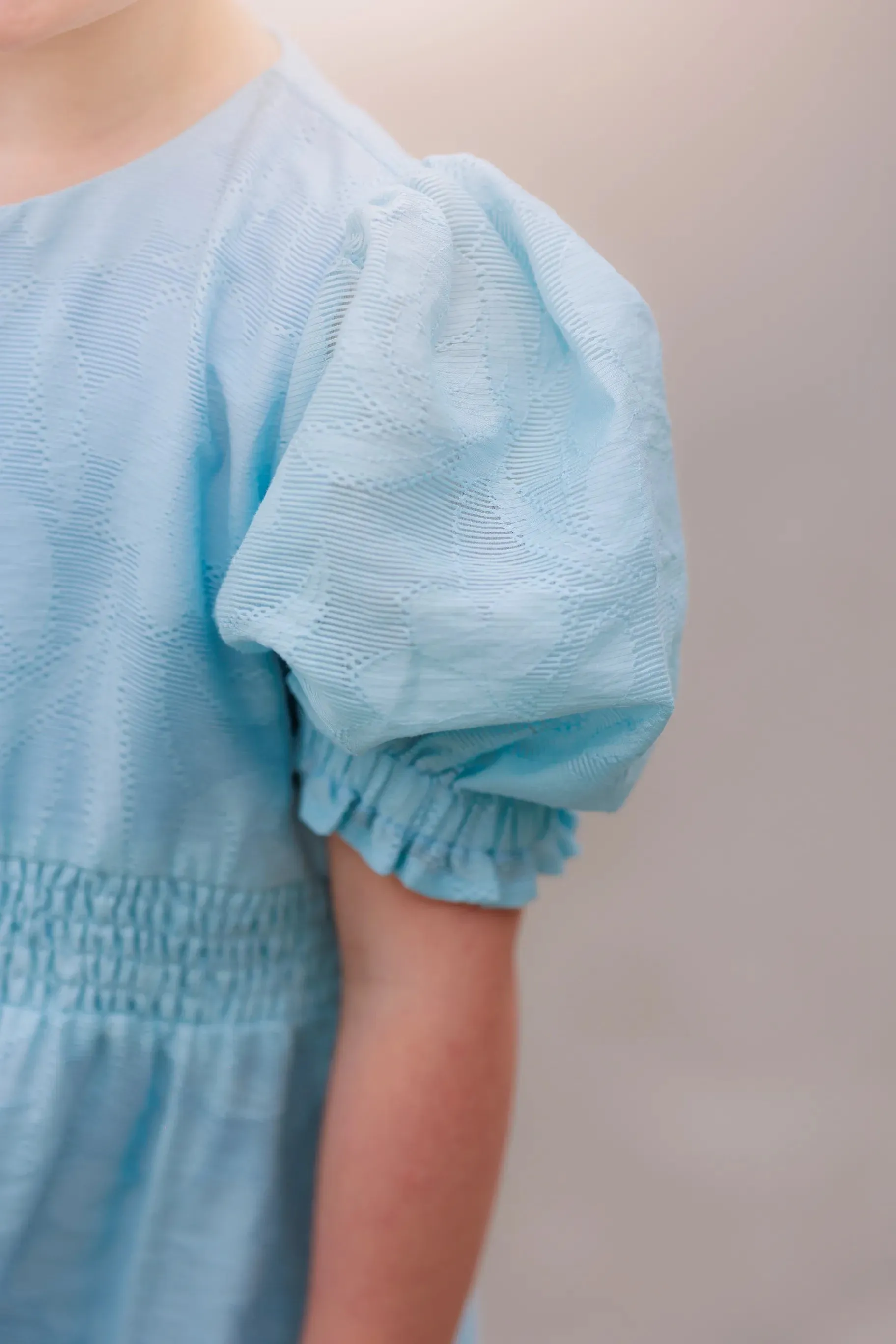 Belle Flower Barnekjole - Airy Blue