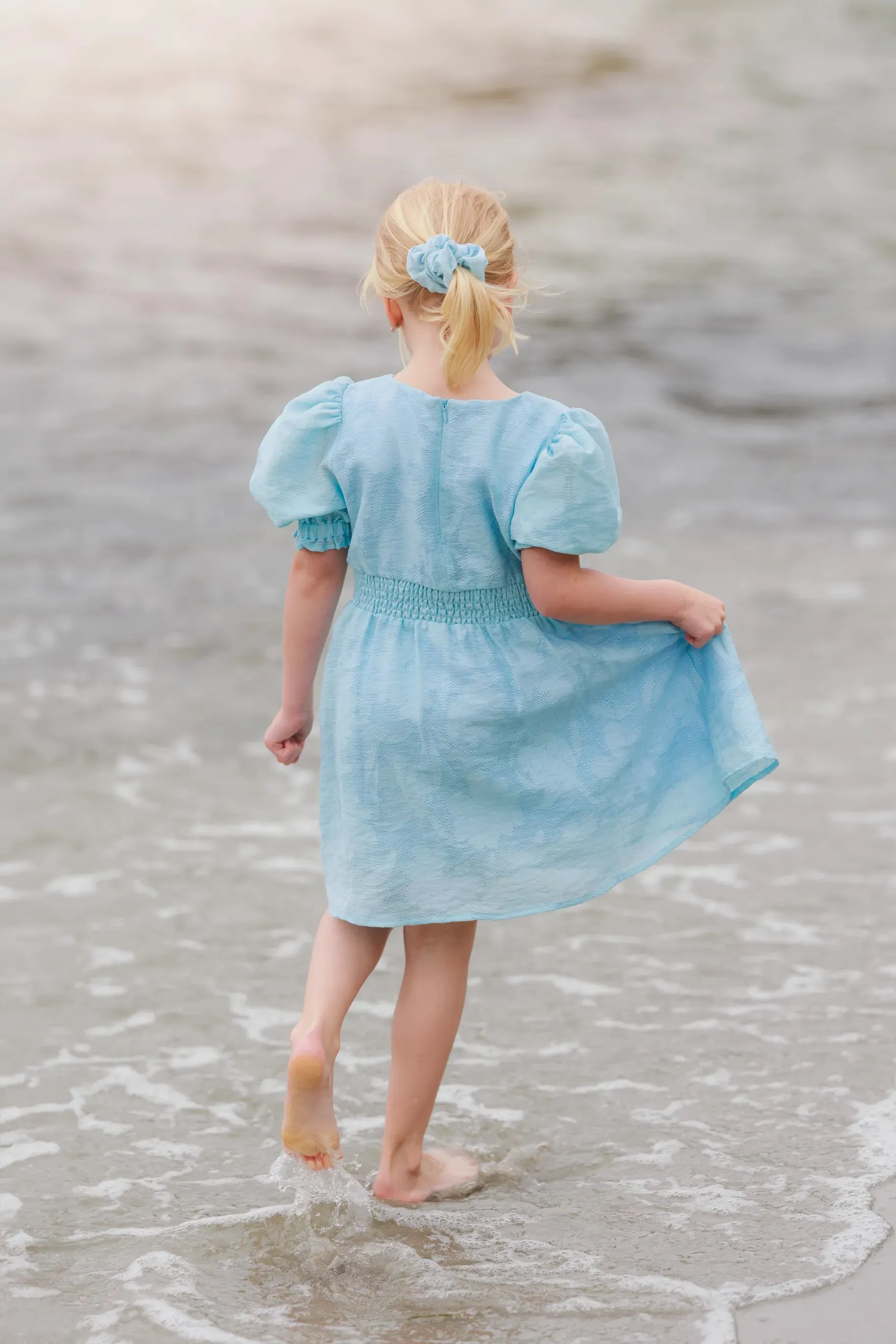 Belle Flower Barnekjole - Airy Blue