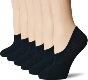 BERING No Show Socks Womens 6 Pairs Low Cut Ankle Footies for Flats Sneaker Slip On Loafer