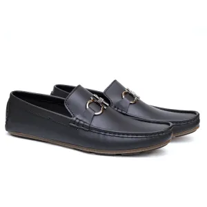 Black Mat  Buckle Loafer