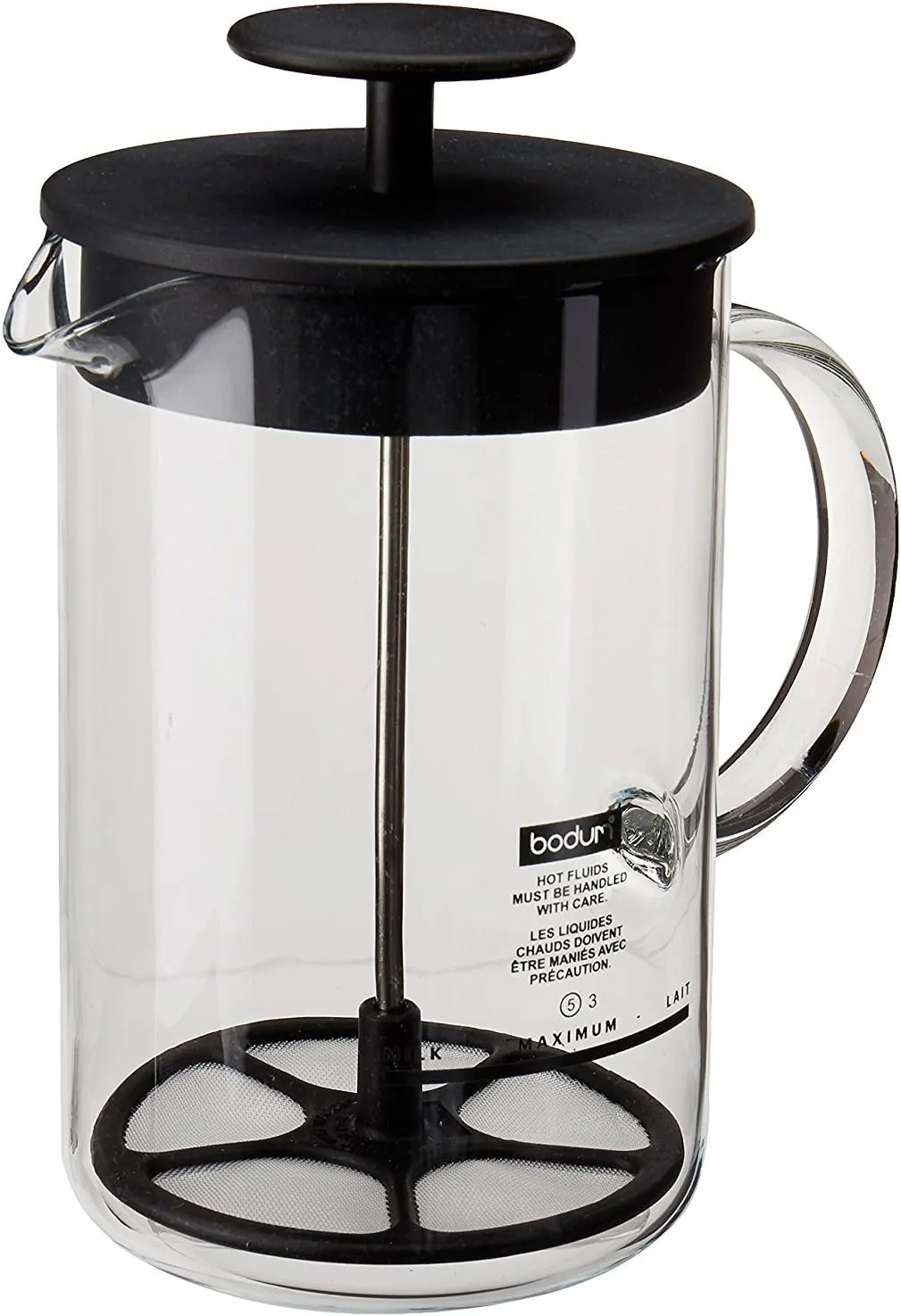 Bodum, Latteo Manual Milk Frother, 8 Ounce, Black