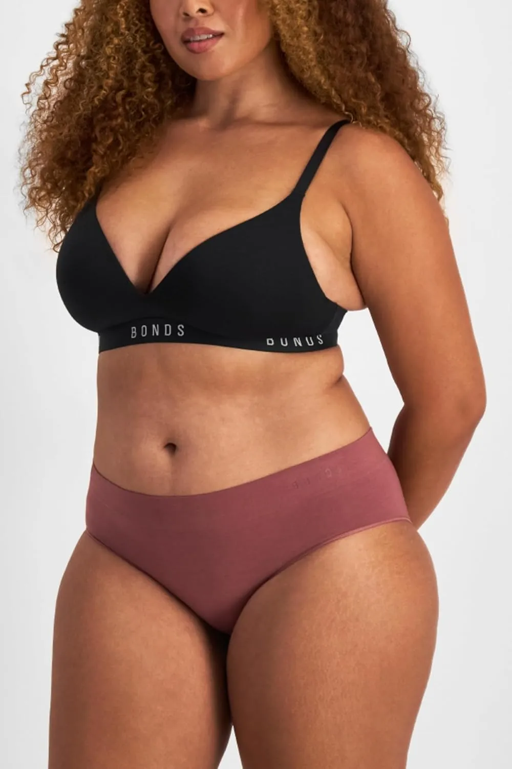 Bonds Seamless Invisi Brief Underwear in Cotton-Rich Blend for Women, 3-Pack