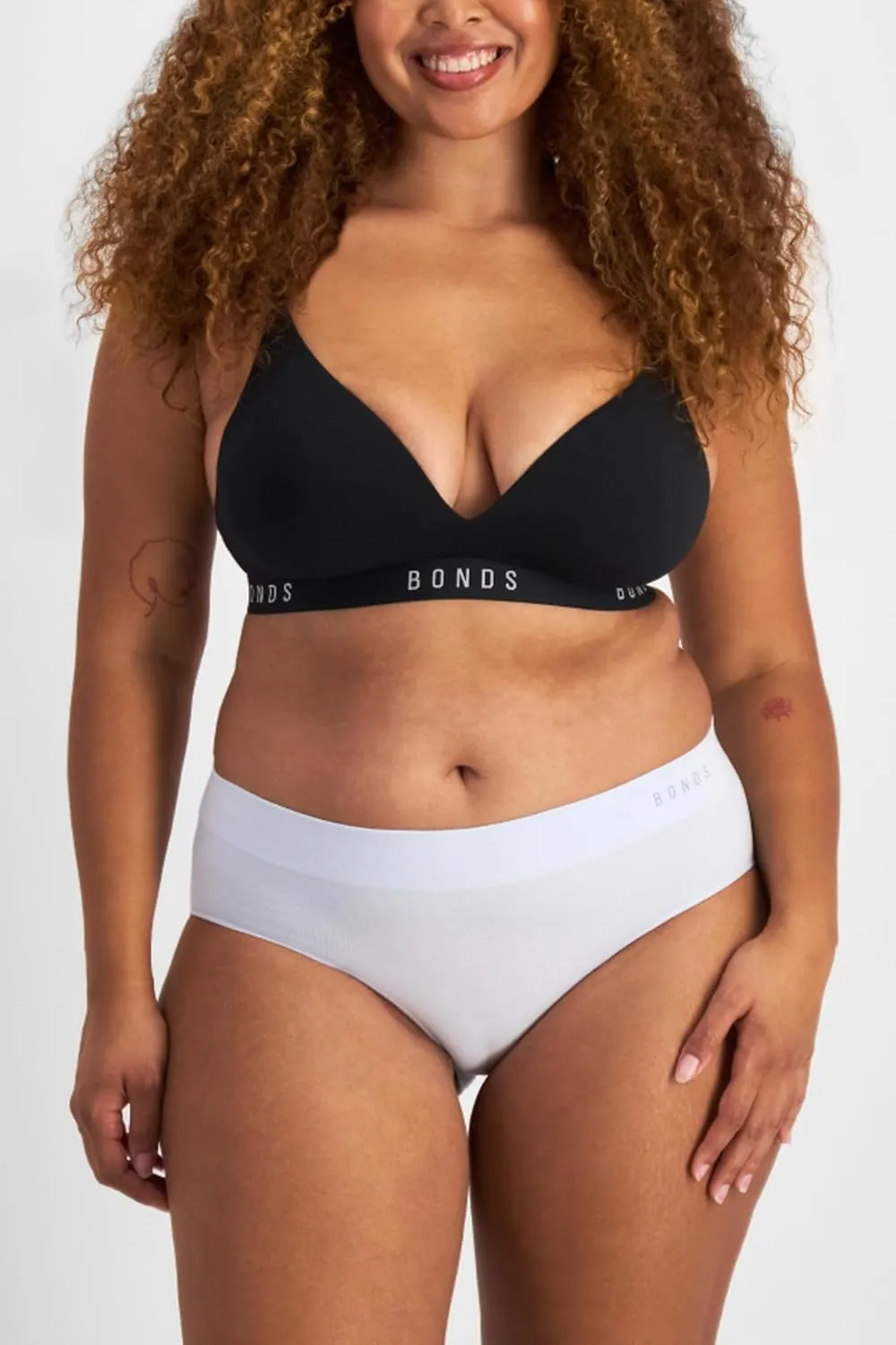 Bonds Seamless Invisi Brief Underwear in Cotton-Rich Blend for Women, 3-Pack