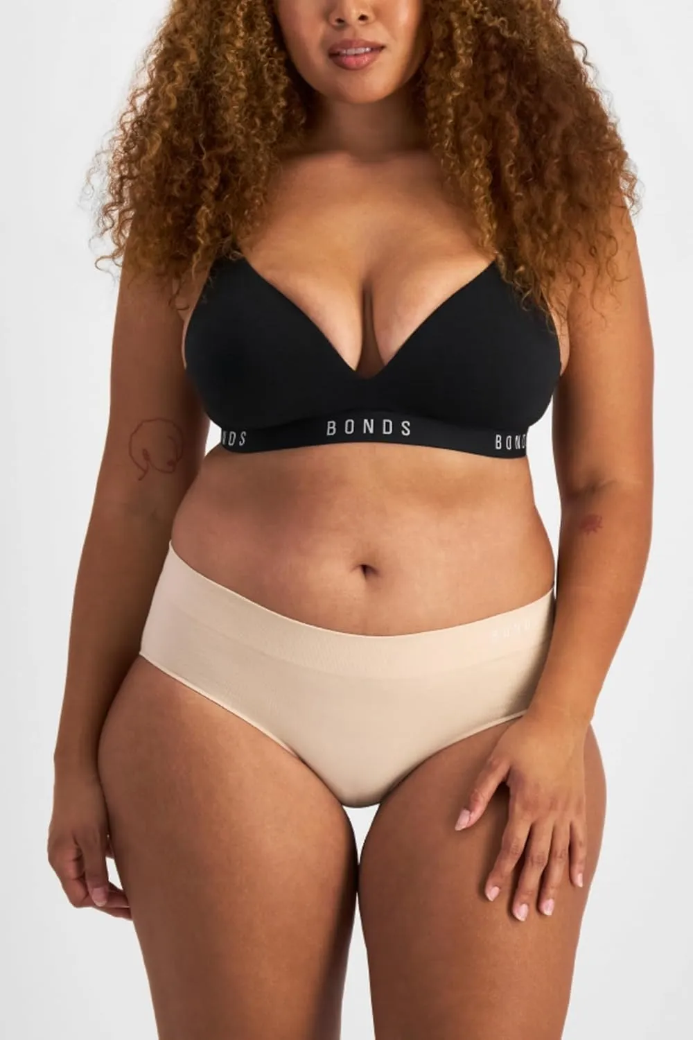 Bonds Seamless Invisi Brief Underwear in Cotton-Rich Blend for Women, 3-Pack