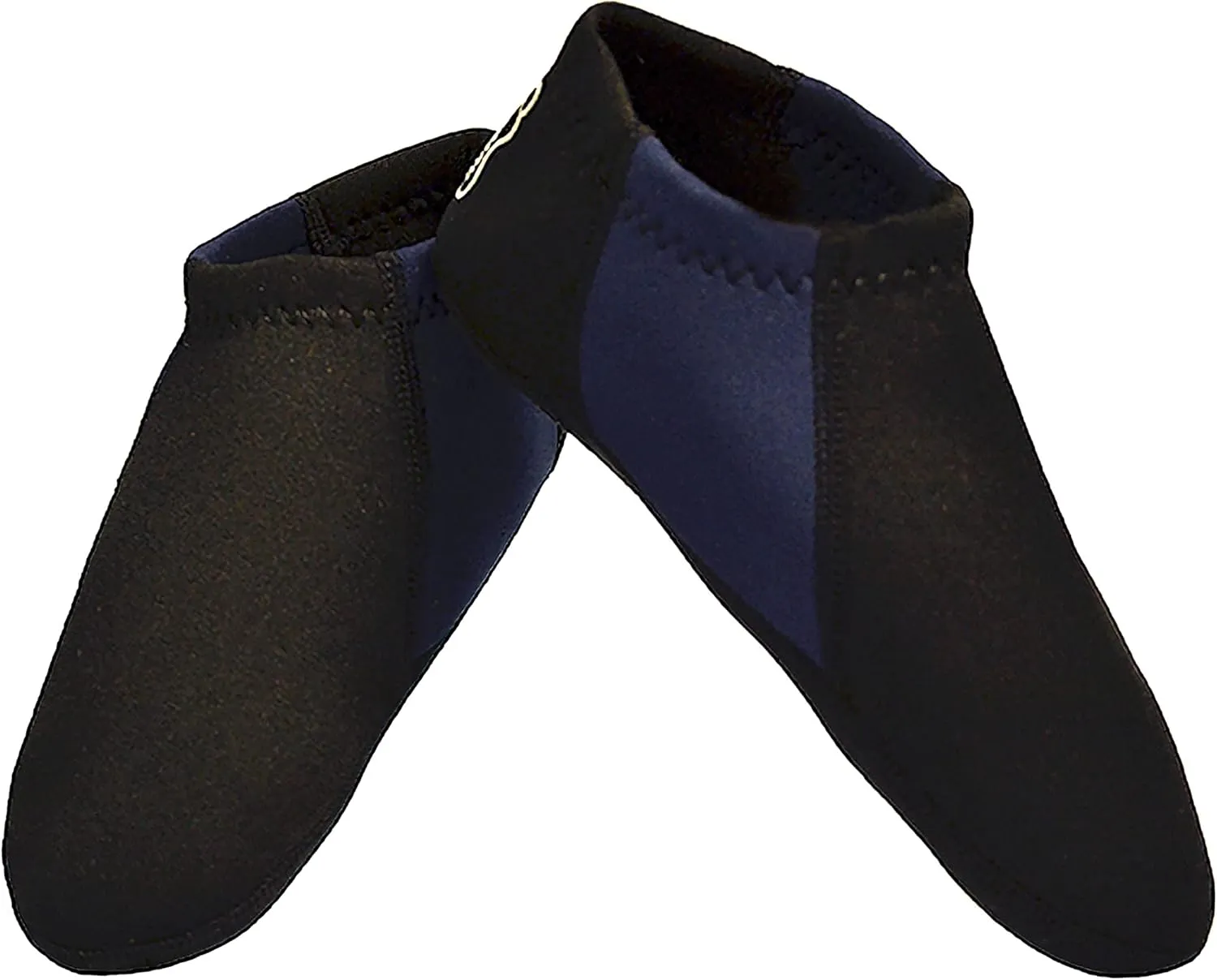Booties Men's Shoes, Foldable & Flexible Footwear, Fold and Go Travel Shoe, Yoga Socks, Indoor Shoes, Slippers, Black with Navy Stripes, Medium