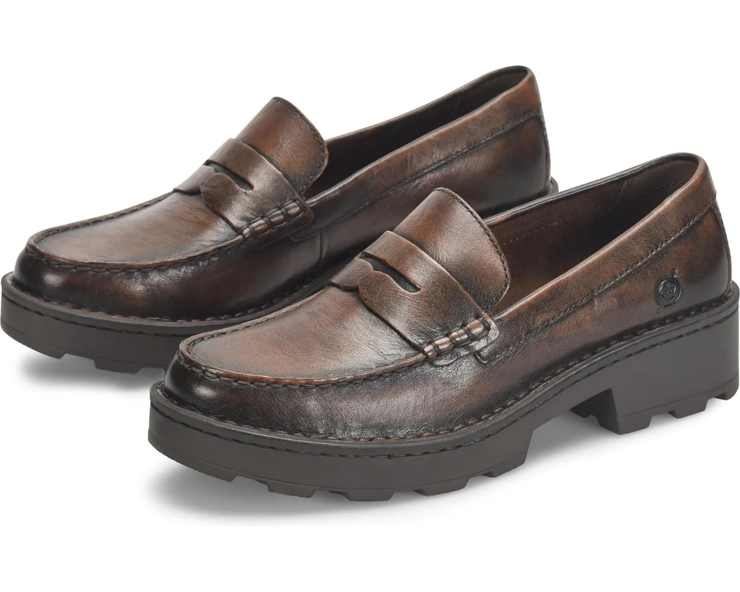 Born Tan Carrera Womens Penny Loafer Shoes BR0041792