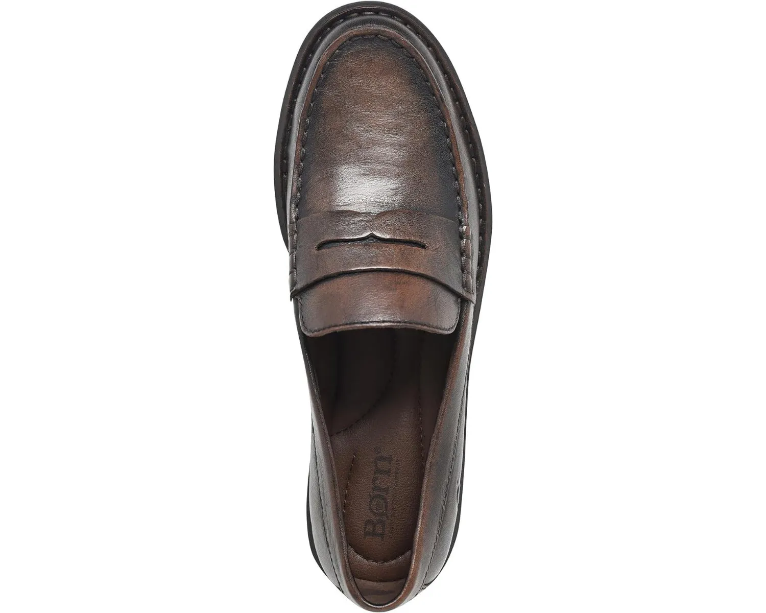 Born Tan Carrera Womens Penny Loafer Shoes BR0041792