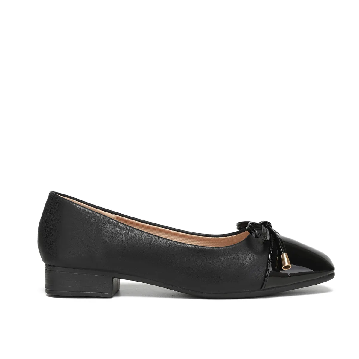 Bow Flat by Miss Suri - Black/Black