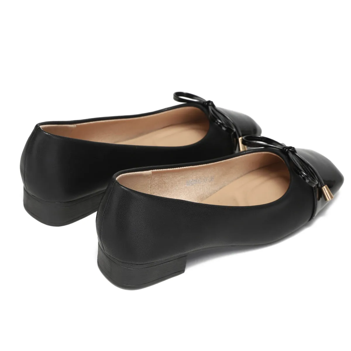 Bow Flat by Miss Suri - Black/Black