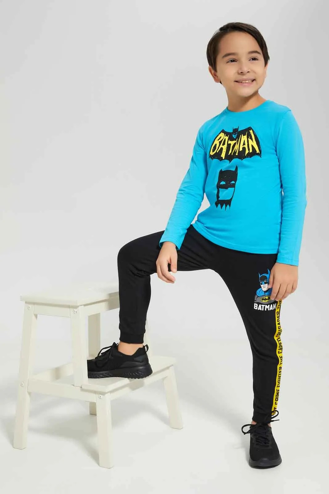 Boys Black Batman Jogger