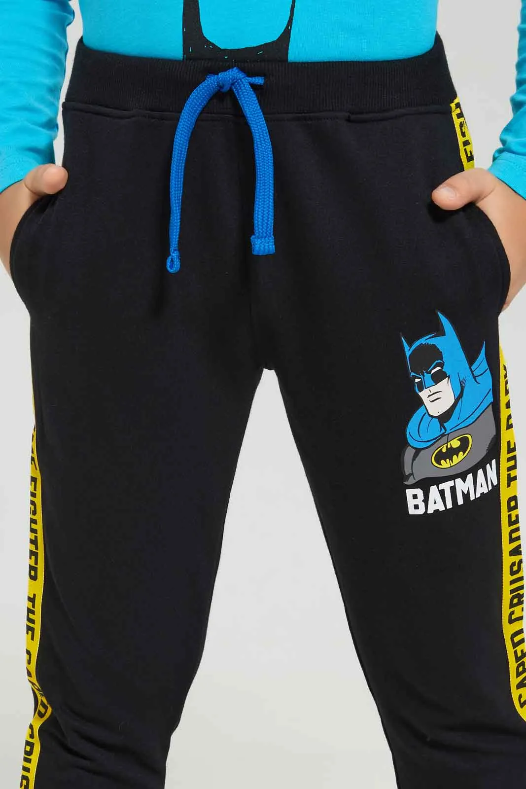 Boys Black Batman Jogger