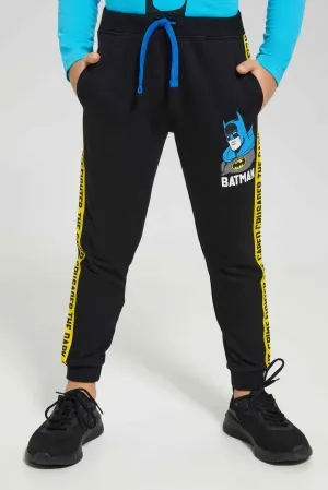 Boys Black Batman Jogger