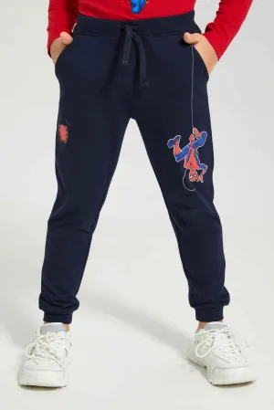 Boys Navy Spiderman Jogger