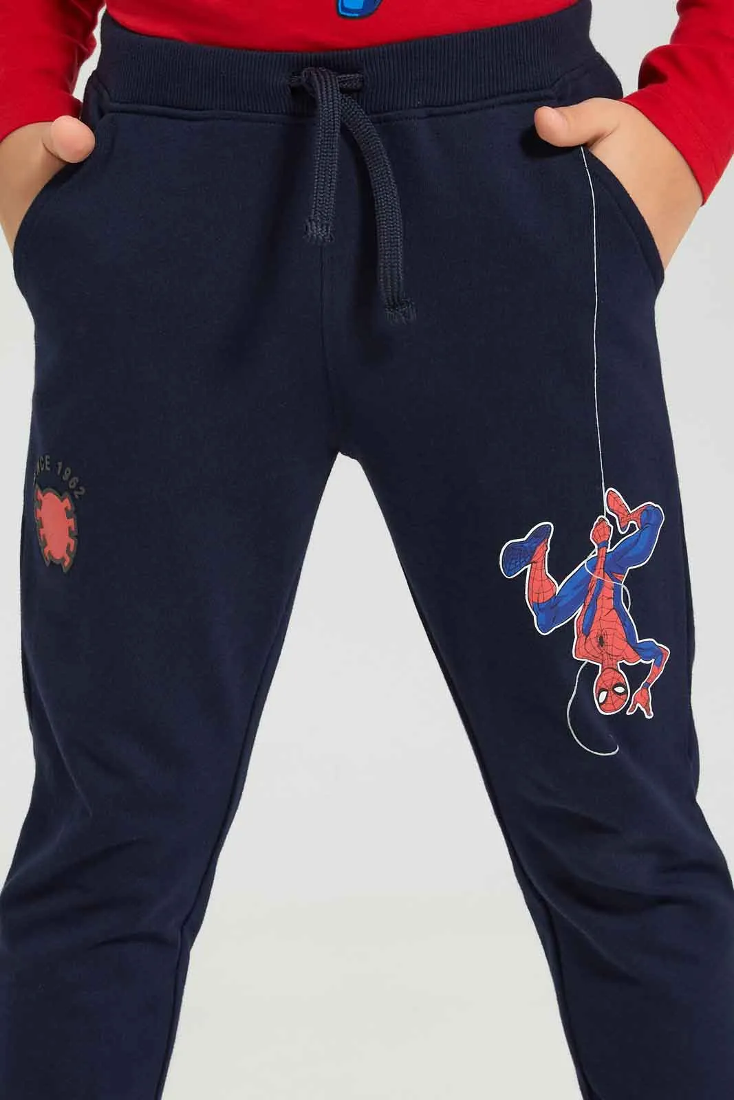 Boys Navy Spiderman Jogger