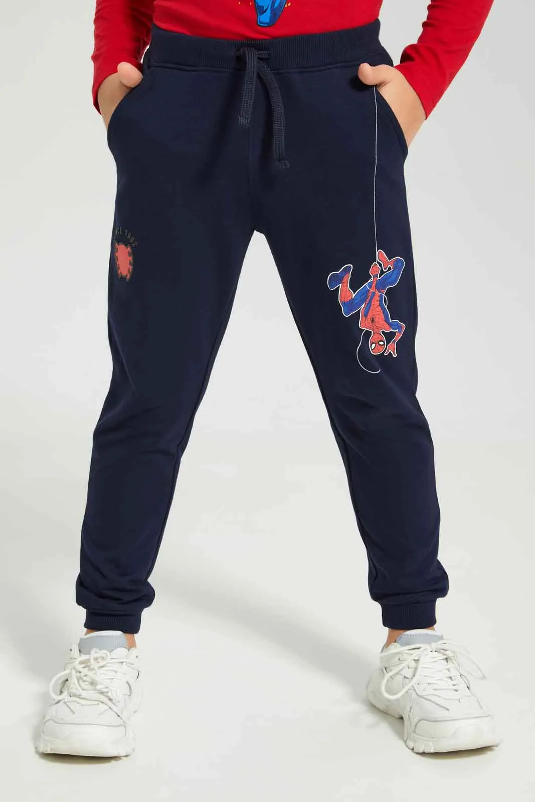 Boys Navy Spiderman Jogger