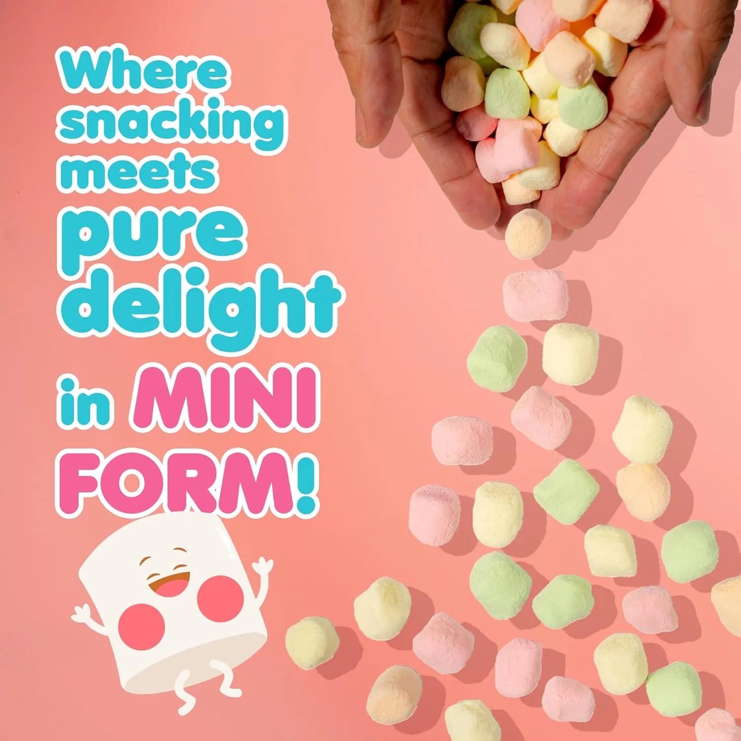 Brain Freeze Mini Marshmallow Puffs – 4 Pack | Irresistible Flavors, Crispy Treats, Premium Quality Ingredients, Resealable Bag for Freshness