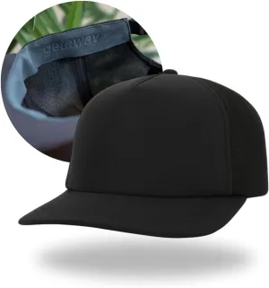 Bronco Ultrasuede Semi-Structured Classic Trucker Packable Brim, Travel Essentials, Boating, Running, Golf, Workout, 5 Panel