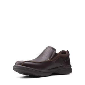 Brown All-in-one Connected On Loafers Mens Breathable Leather Slip Bradley Comfortable Clarks Shoes