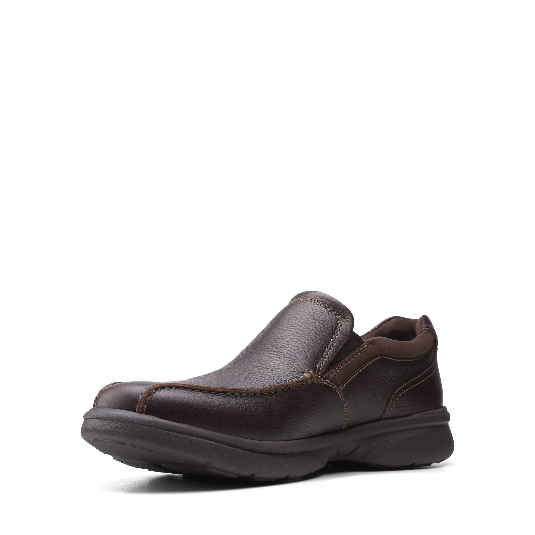 Brown All-in-one Connected On Loafers Mens Breathable Leather Slip Bradley Comfortable Clarks Shoes