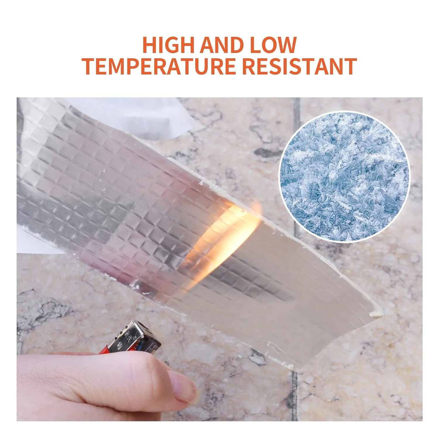 Butyl Tape Waterproof Sealing Tape Aluminum Foil Tape, for RV Repair, Window, Silicone, Glass & EDPM Roof Leak Patching, Boat and Pipe Sealing, Silver, 2inch x16feet
