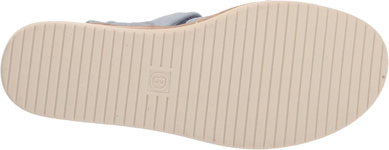BZees Women's Roma Cork Wedge Beaded Sandal