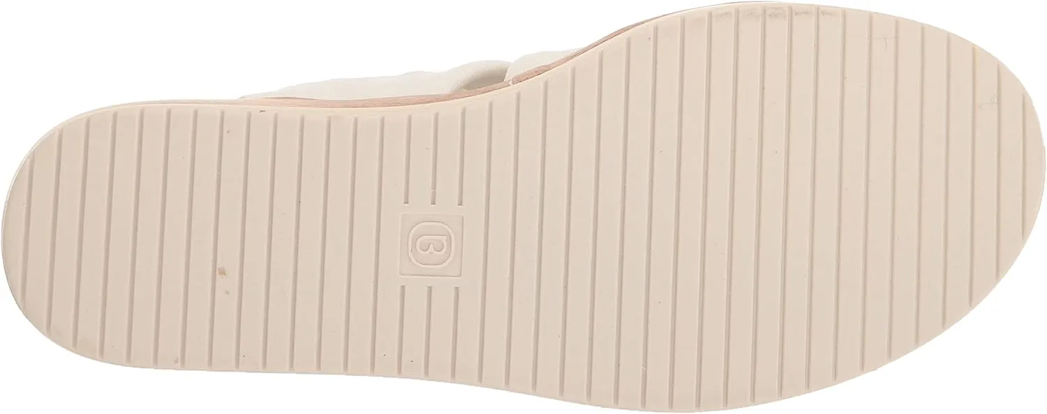 BZees Women's Roma Cork Wedge Beaded Sandal