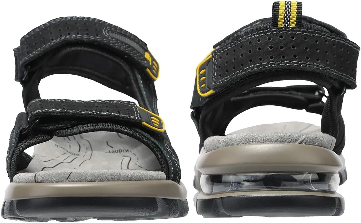CAMEL CROWN Men's Leather Sandals for Hiking Walking Beach Treads Water Athletic Outdoor with Premium Air Cushion | Waterproof