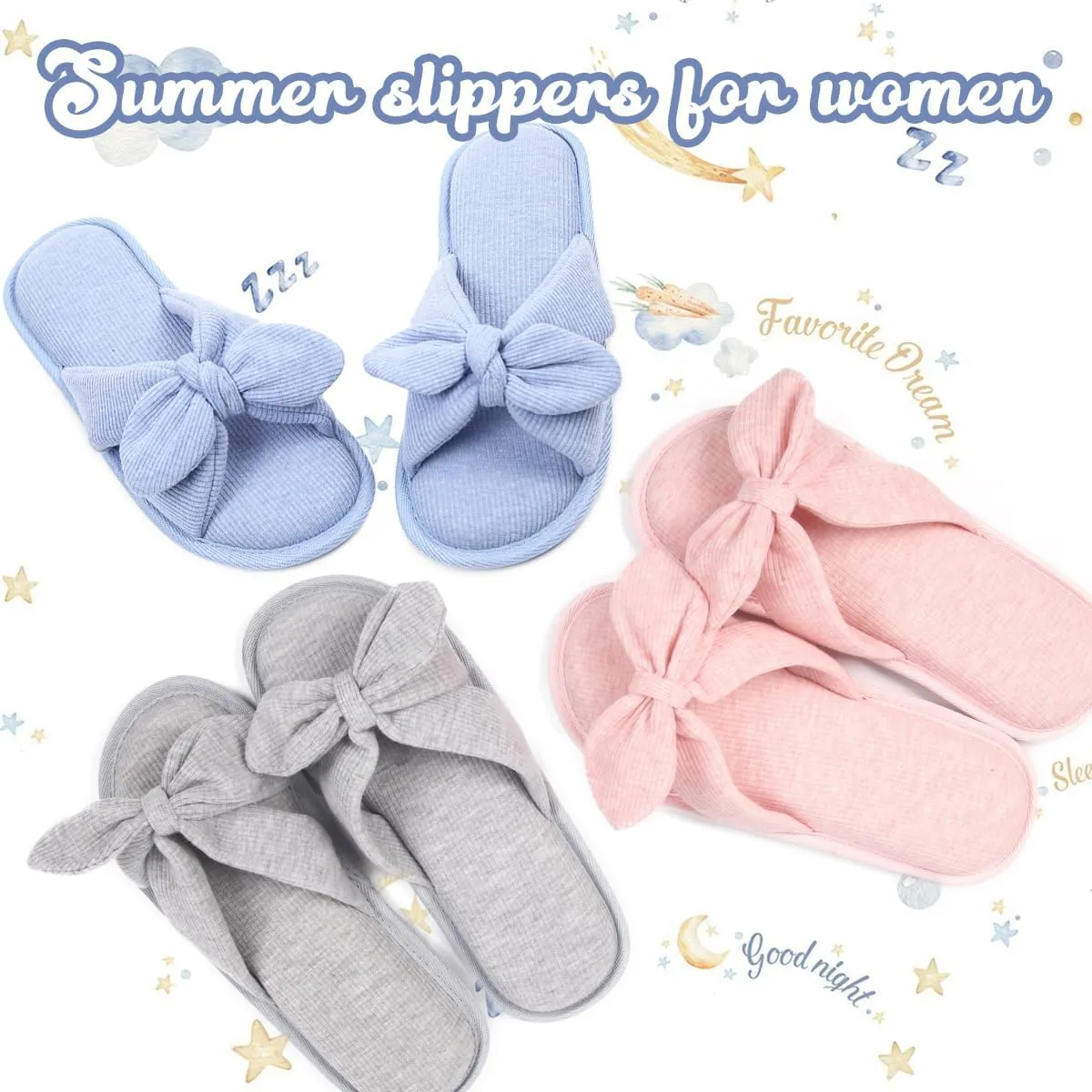Caramella Bubble Womens Open Toe Summer Bedroom Slippers Memory Foam Sandal Home Ladies Comfy Slippers
