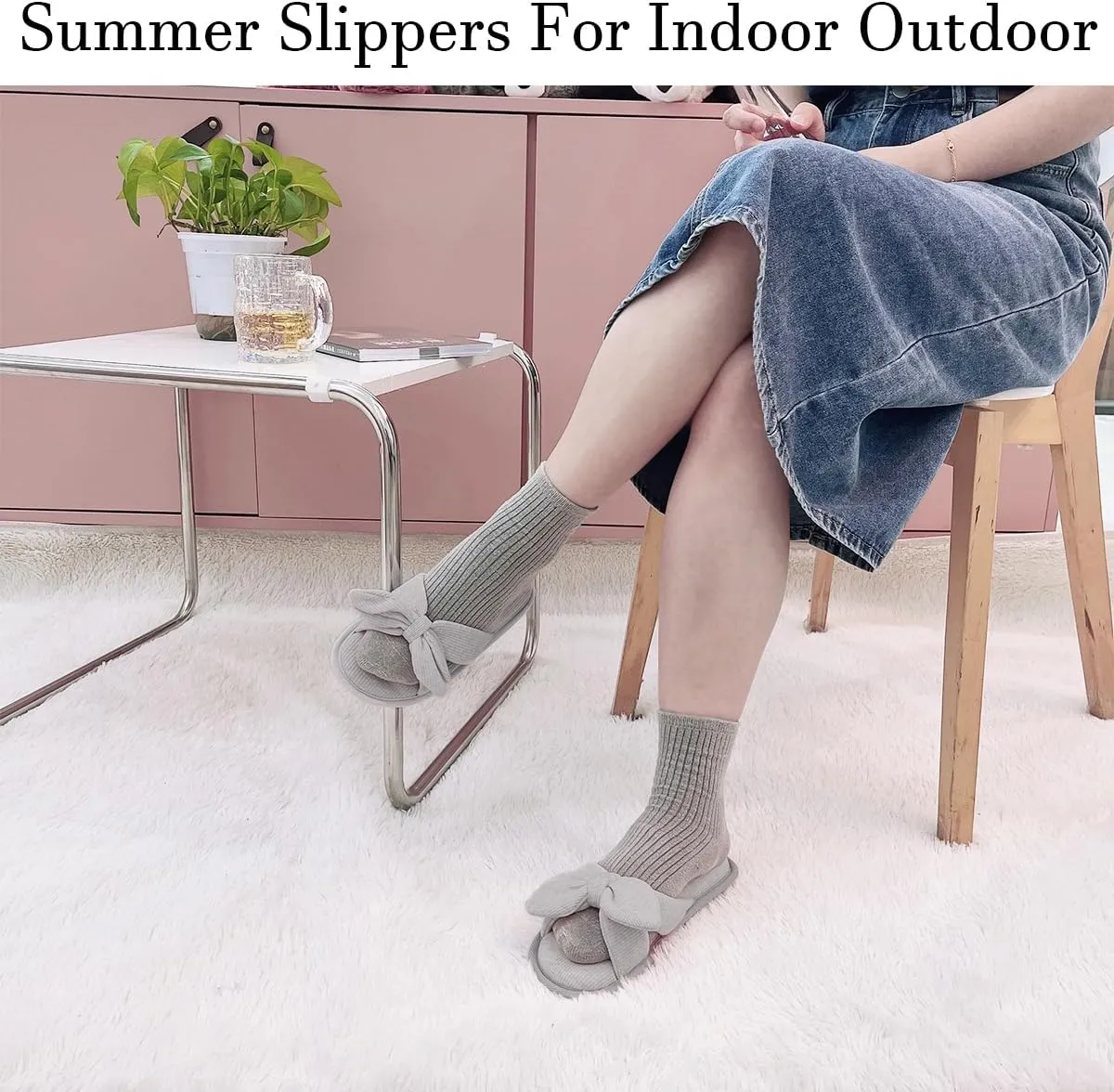 Caramella Bubble Womens Open Toe Summer Bedroom Slippers Memory Foam Sandal Home Ladies Comfy Slippers