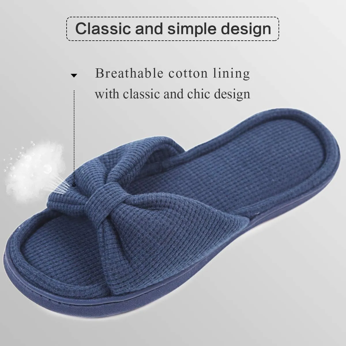 Caramella Bubble Womens Open Toe Summer Bedroom Slippers Memory Foam Sandal Home Ladies Comfy Slippers