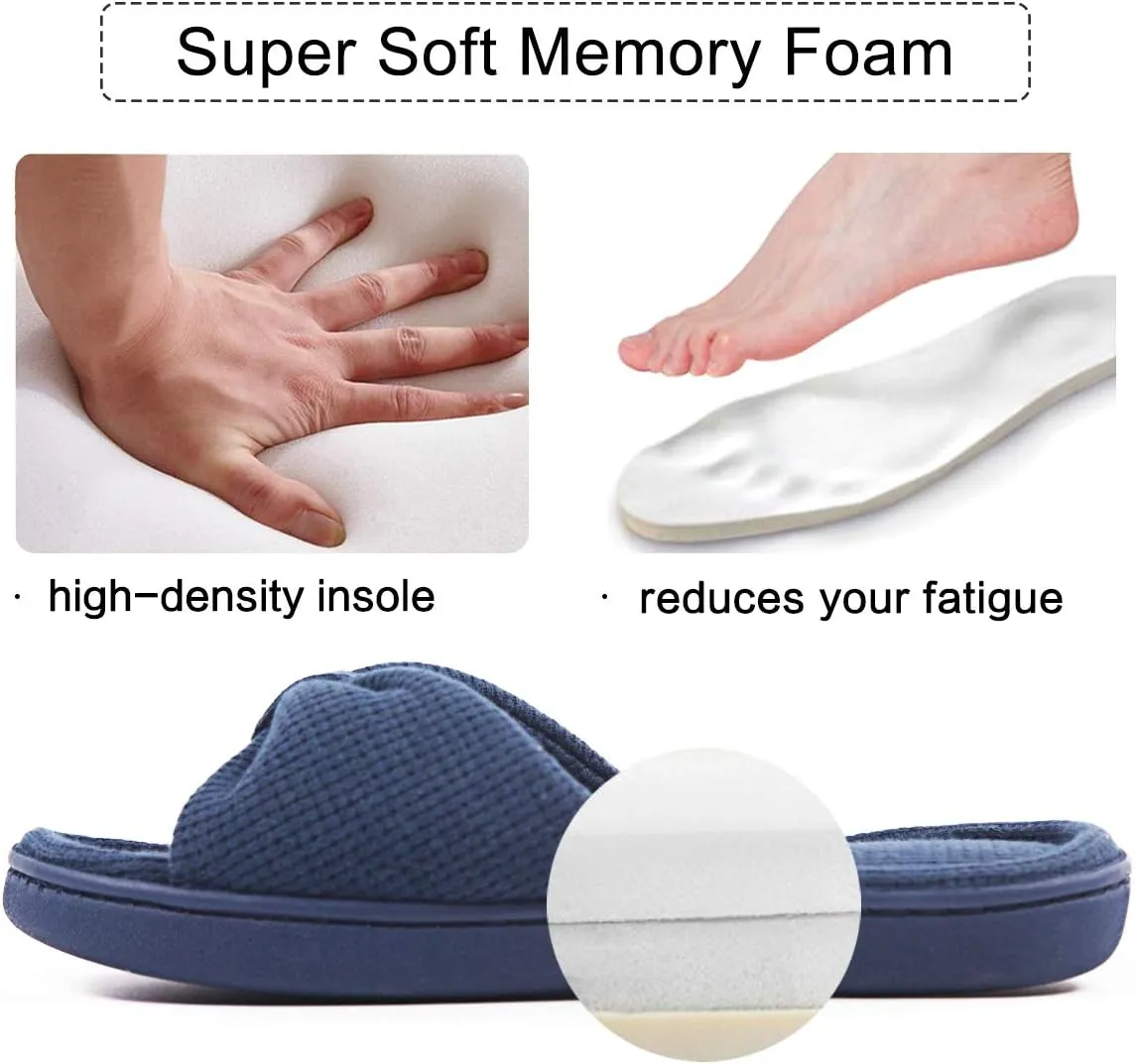 Caramella Bubble Womens Open Toe Summer Bedroom Slippers Memory Foam Sandal Home Ladies Comfy Slippers