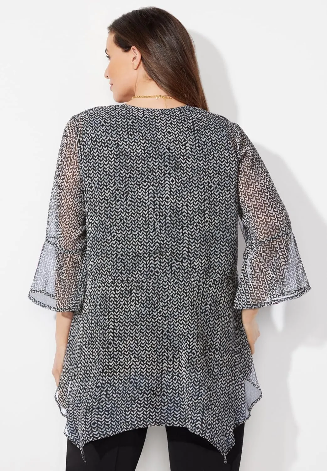 Catherines Women's Plus Size Seasonless Cascade wrap