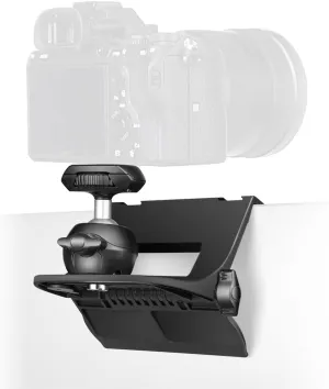 【CM01】 RAUBAY Monitor Top Camera Mount Clamp, Hanging Webcam Stand with 1/4" Screw, Suitable for Flat-Screen Monitors, for Live Stream, Video Conferencing, YouTube, TikTok, etc.