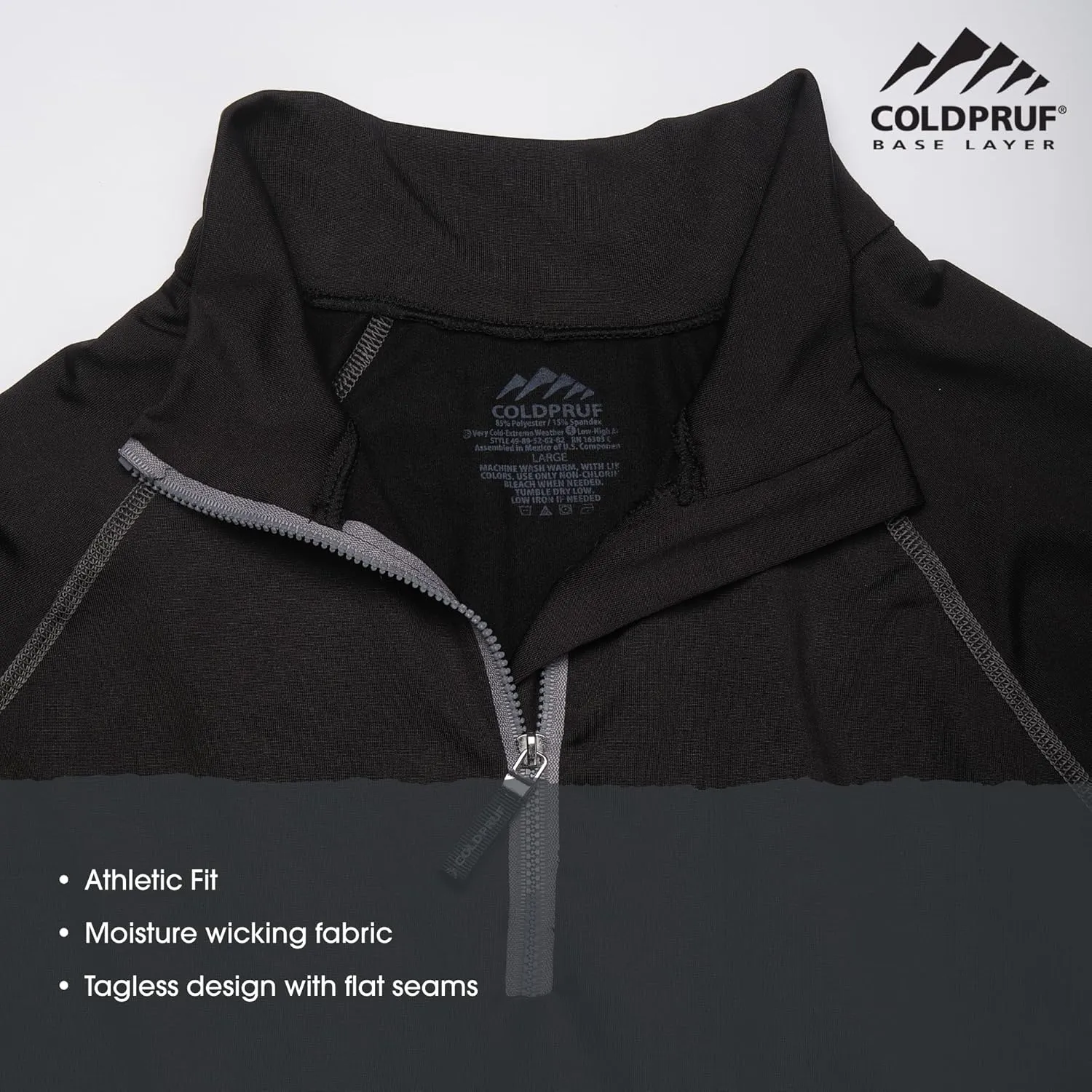 ColdPruf Men's Quest Performance Base Layer Long Sleeve Crew Neck Top